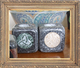 celtic stone candle holders
